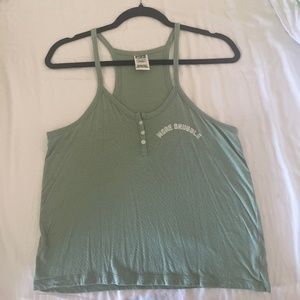 Victoria secret pink - green tank top